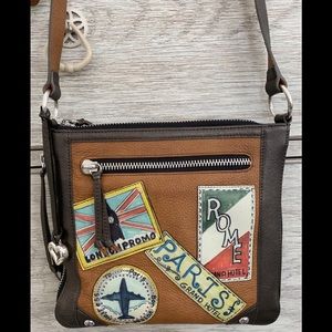 Brighton Fashionista Travel Leather Crossbody